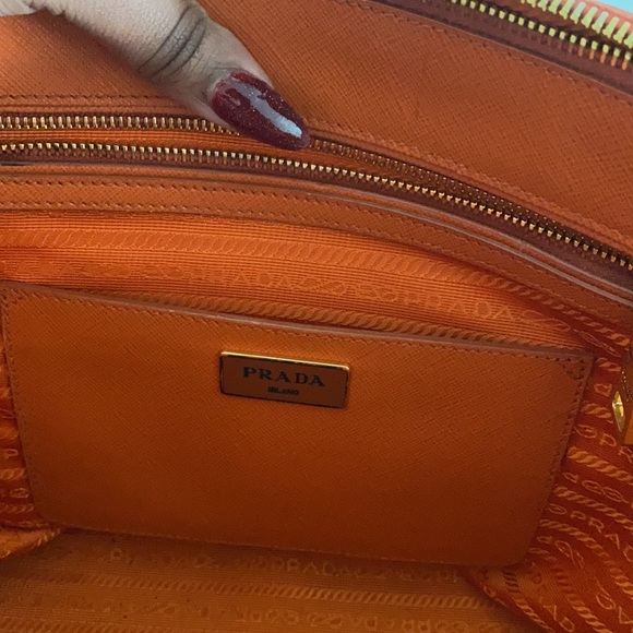 PRADA
Saffiano Large Galleria Double Zip Tote in Papaya/Orange - Picture 4 of 12